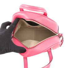将图像加载到图库查看器中,JIMMY CHOO Varenne Bowling Bag Pink Leather Size Small