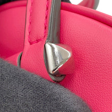 将图像加载到图库查看器中,JIMMY CHOO Varenne Bowling Bag Pink Leather Size Small