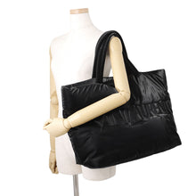 Load image into Gallery viewer, SAINT LAURENT PARIS Wide Puffer Logo Tote Bag Black756269 Nylon