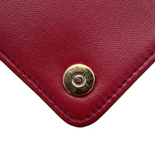 将图像加载到图库查看器中,MIUMIU Matelassé Crystal Chain Wallet Red5DH029 Leather