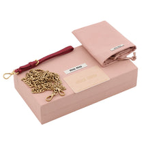 将图像加载到图库查看器中,MIUMIU Matelassé Crystal Chain Wallet Red5DH029 Leather