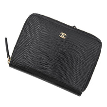Load image into Gallery viewer, CHANEL Compact wallet BlackAP5389 Embossed Leather