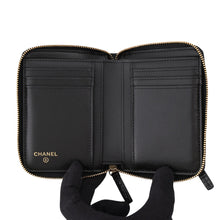 Load image into Gallery viewer, CHANEL Compact wallet BlackAP5389 Embossed Leather