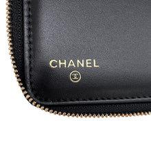 Load image into Gallery viewer, CHANEL Compact wallet BlackAP5389 Embossed Leather