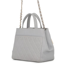 Load image into Gallery viewer, CHANEL Matelasse Business Affinity 2-Way Handbag GrayA93795 Caviar Leather
