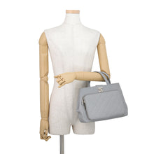 Load image into Gallery viewer, CHANEL Matelasse Business Affinity 2-Way Handbag GrayA93795 Caviar Leather
