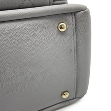 Load image into Gallery viewer, CHANEL Matelasse Business Affinity 2-Way Handbag GrayA93795 Caviar Leather