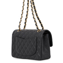 Load image into Gallery viewer, CHANEL Matelasse W Flap ChainShoulder Bag BlackA01113 Caviar Leather Size 23