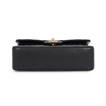 Load image into Gallery viewer, CHANEL Matelasse W Flap ChainShoulder Bag BlackA01113 Caviar Leather Size 23