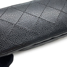 Load image into Gallery viewer, CHANEL Matelasse W Flap ChainShoulder Bag BlackA01113 Caviar Leather Size 23