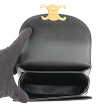 Load image into Gallery viewer, CELINE Triomphe Bezas Claire Black10L063 Calf Leather Size Mini