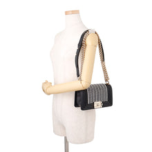 Load image into Gallery viewer, CHANEL Boy Chanel ChainShoulder Bag BlackA67085 Leather