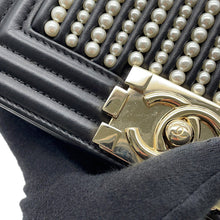 Load image into Gallery viewer, CHANEL Boy Chanel ChainShoulder Bag BlackA67085 Leather