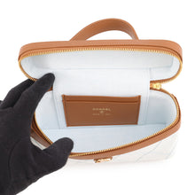 Load image into Gallery viewer, CHANEL Vanity ChainShoulder Light Blue/BrownAP5164 Washed denim leather