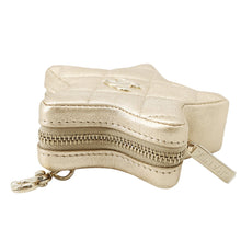 Load image into Gallery viewer, CHANEL Star motif coin purse Gold Lambskin