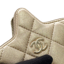 Load image into Gallery viewer, CHANEL Star motif coin purse Gold Lambskin