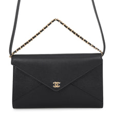 Load image into Gallery viewer, CHANEL Strap Clutch Bag BlackAP5232 Grained Goatskin Leather
