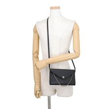 Load image into Gallery viewer, CHANEL Strap Clutch Bag BlackAP5232 Grained Goatskin Leather