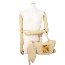 Load image into Gallery viewer, LOEWE Anagram Bunny Basket Natural/YellowA223S17X01 Raffia Leather