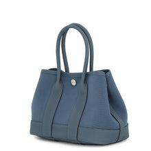 Load image into Gallery viewer, HERMES Neo Garden Blue Tempete Toile Officier Negonda Leather Size 23