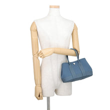 Load image into Gallery viewer, HERMES Neo Garden Blue Tempete Toile Officier Negonda Leather Size 23