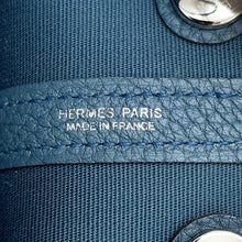 Load image into Gallery viewer, HERMES Neo Garden Blue Tempete Toile Officier Negonda Leather Size 23