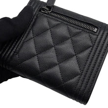 Load image into Gallery viewer, CHANEL Small flap wallet BlackA80734 Caviar Leather