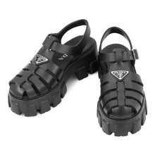 Load image into Gallery viewer, PRADA Monolith Sandals Black1X853M_3LKK_F0002_F_DD55 Rubber Size 37