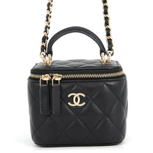 Load image into Gallery viewer, CHANEL Matelasse Chain Vanity BlackAP2198 Lambskin Size Small