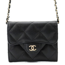 Load image into Gallery viewer, CHANEL Matelasse Compact Chain Wallet BlackAP0238-B10583-C3906 Caviar Leather