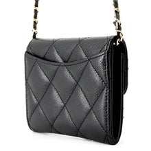 Load image into Gallery viewer, CHANEL Matelasse Compact Chain Wallet BlackAP0238-B10583-C3906 Caviar Leather