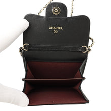 Load image into Gallery viewer, CHANEL Matelasse Compact Chain Wallet BlackAP0238-B10583-C3906 Caviar Leather