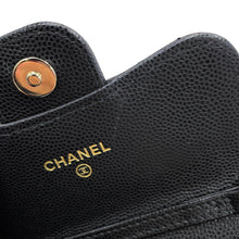 Load image into Gallery viewer, CHANEL Matelasse Compact Chain Wallet BlackAP0238-B10583-C3906 Caviar Leather