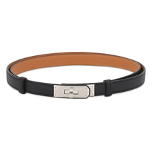Load image into Gallery viewer, HERMES Kelly Belt Size 18 Black Epsom