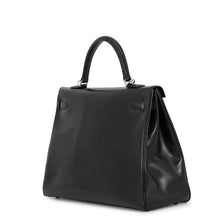 Load image into Gallery viewer, HERMES Kelly Retourne Black Box Calf Leather Size 35