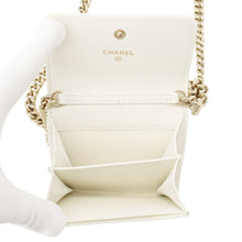 Load image into Gallery viewer, CHANEL Boy Onel Chain Compact Wallet WhiteAP2206 Caviar Leather