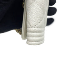 Load image into Gallery viewer, CHANEL Boy Onel Chain Compact Wallet WhiteAP2206 Caviar Leather