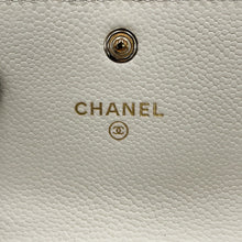 Load image into Gallery viewer, CHANEL Boy Onel Chain Compact Wallet WhiteAP2206 Caviar Leather