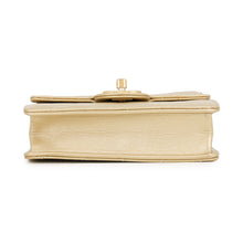 Load image into Gallery viewer, CHANEL Square-shaped Matelasse Chain Shoulder Bag Champagne Gold Lambskin
