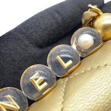 Load image into Gallery viewer, CHANEL Square-shaped Matelasse Chain Shoulder Bag Champagne Gold Lambskin