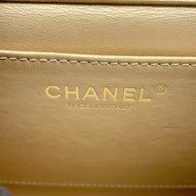 Load image into Gallery viewer, CHANEL Square-shaped Matelasse Chain Shoulder Bag Champagne Gold Lambskin