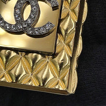 Load image into Gallery viewer, CHANEL CC Logo Perfume Bottle Motif Brooch Gold Gold Plated Rhinestone Faux Pearl