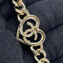 Load image into Gallery viewer, CHANEL CC logo / Heart choker GoldABA081-B10034-NM079 Gold Plated Rhinestone