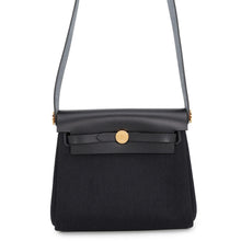 将图像加载到图库查看器中,HERMES Herbag zip Black Toile H Vache Hunter Leather Size Mini