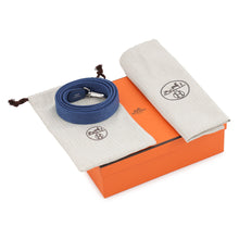 Load image into Gallery viewer, HERMES Evelyne Long Blue Tie Taurillon Clemence Size TPM