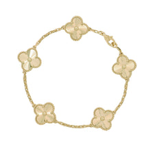 将图像加载到图库查看器中,Van Cleef & Arpels Vintage Alhambra Bracelet 5 motifs guillocheVCARP3JK00 18K Yellow Gold
