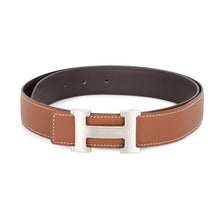 Load image into Gallery viewer, HERMES Constance Belt Reversible Size 85 Gold/Chocolat Epsom Swift Leather