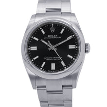 将图像加载到图库查看器中,ROLEX Oyster Perpetual W36mm Stainless Steel Black Dial126000