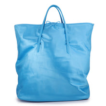 Load image into Gallery viewer, BALENCIAGA LEOPOLDA Tote Bag Blue789817 Satin Leather Size XL