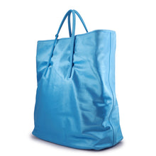 Load image into Gallery viewer, BALENCIAGA LEOPOLDA Tote Bag Blue789817 Satin Leather Size XL